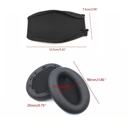 Perfectly Fit Ear Pads for WH-1000XM3 Headphone EarCups Headband Protector - Picture 8 of 10