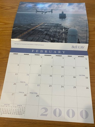 2000 Bell Helicopter Textron Appointment Calendar Bell XV-15 206 Cobra AH-1J 222 - Picture 3 of 15