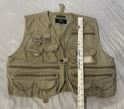 Gilet De Pêche Crystal River Homme Taille M - Kaki, Multi-poches, Anneau En D - Idéal Pêche Mouche