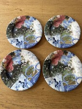 4 Assiettes   Plates   Gien Décor  :  La Chaise Bleue  22 Cm
