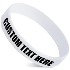 14Pcs Custom Engraved Silicone Bracelets - Personalized Rubber Wristbands Gift