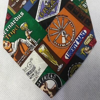 Nicole Miller Tie Silk Beer Bier Ale