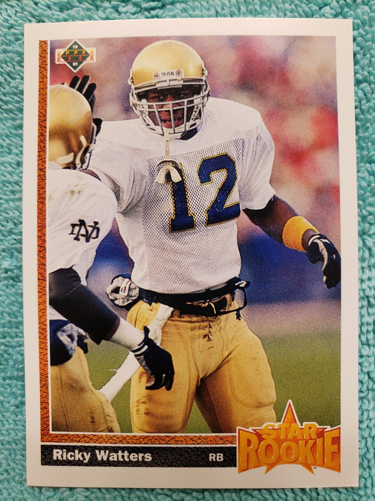 1991 UPPER DECK RICKY WATTERS STAR ROOKIE #9 SAN FRANCISCO 49ERS RC  