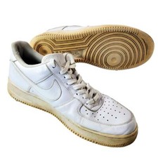Nike Air Force One 07 Men's 10.5 Shoes White Leather Low Sneakers 315122-111