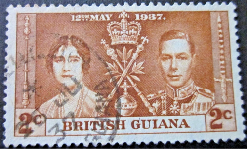 BRITISH GUIANA ~ S.G. 305 ~ 1937 CORONATION STAMPS ~ VFU #04038