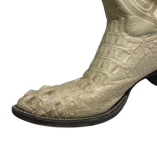 Cowboy Boots Alligator Crocodile Men’s 8 1/2 D Mexican Animal Leather Western - Picture 11 of 23