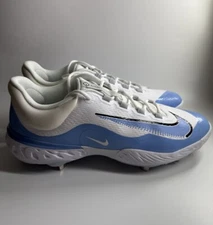 Nike Men’s 16 Alpha Huarache Elite 4 Low Baseball Cleats UNC Blue DR6851-102 NEW