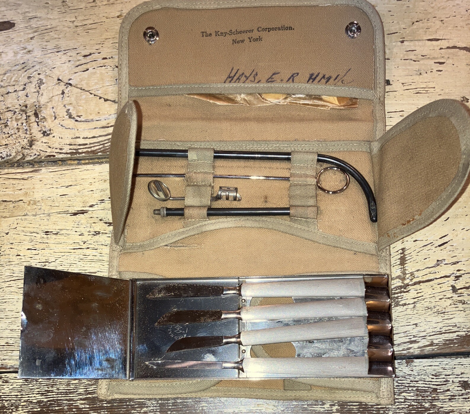 WWI KnyScheerer US Navy Field Surgery Kit WW1 Antique Medical Soldier