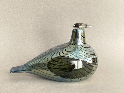 Oiva Toikka Pheasant bird Nuutajärvi Finland Art Glass Vintage
