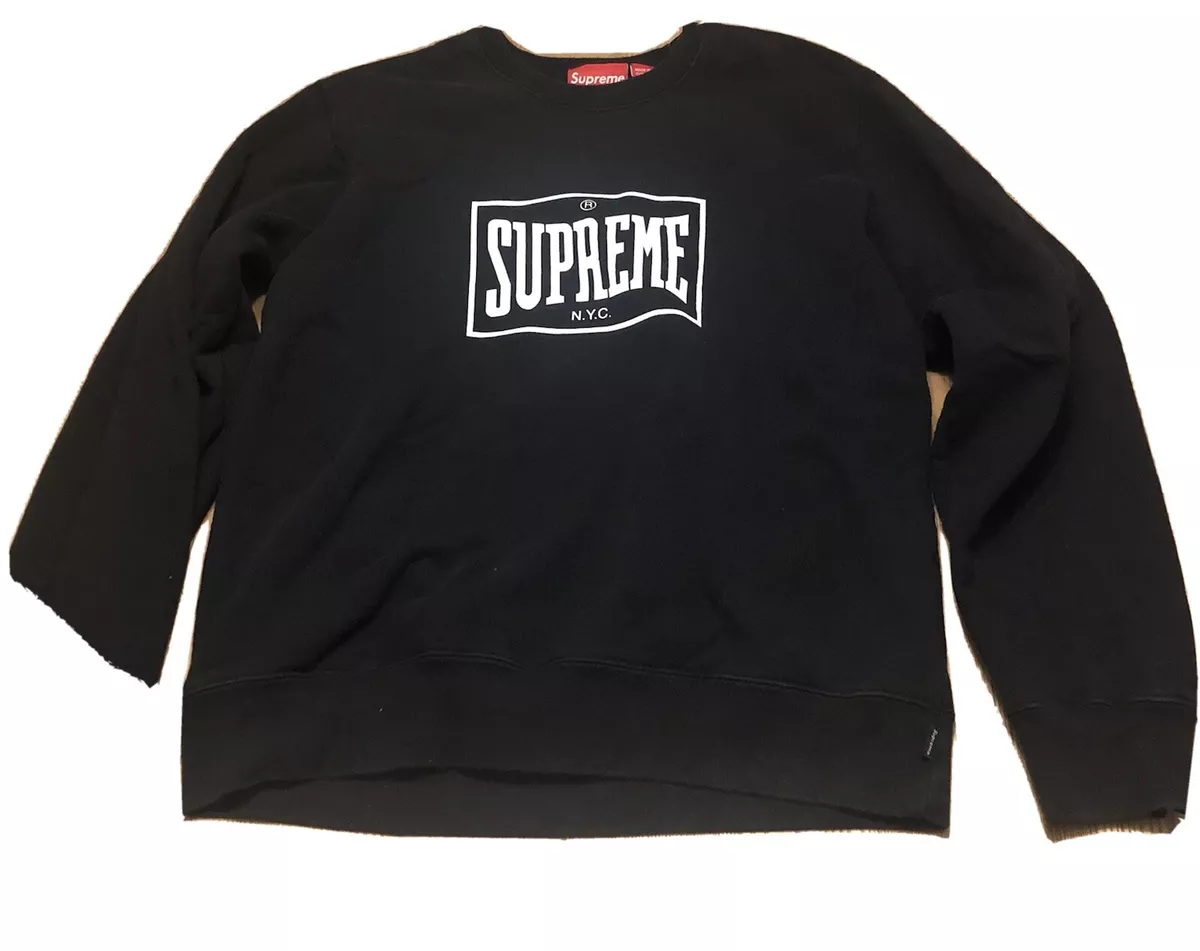 Supreme Everlast Box Logo Crew Neck Sweater size M Black