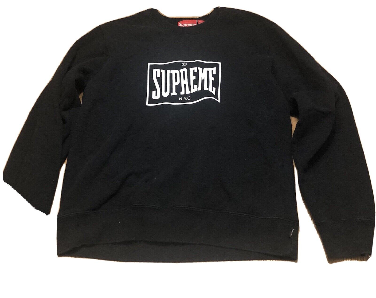 Supreme Everlast Box Logo Crew Neck Sweater size M Bl… - Gem