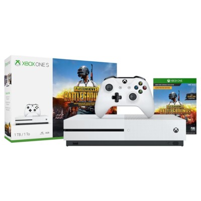 Microsoft Xbox One S 1TB White Console with Playerunknowns