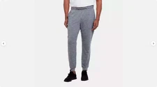 Glacier Performance Men’s Jogger Wicking, Zipper Pockets (Grey Htr, L) NWT