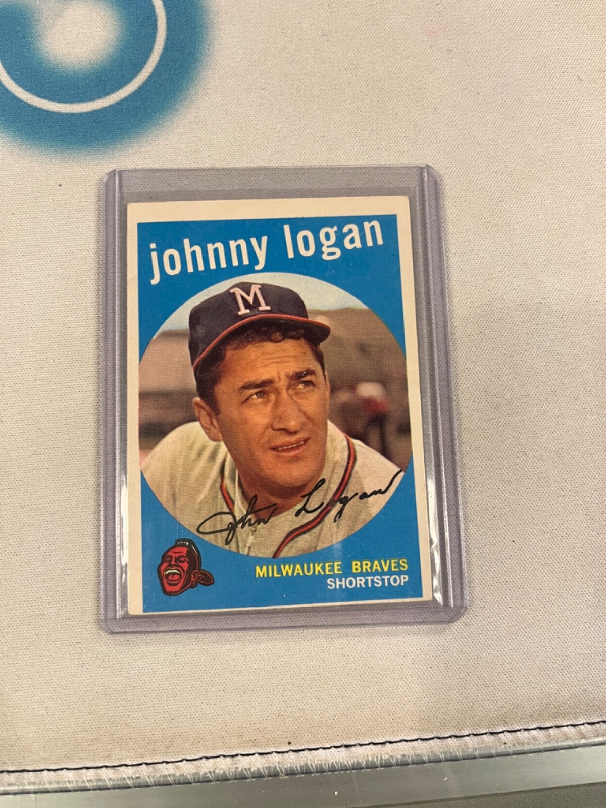 1959 Topps Johnny Logan #225 Milwaukee Braves Nice