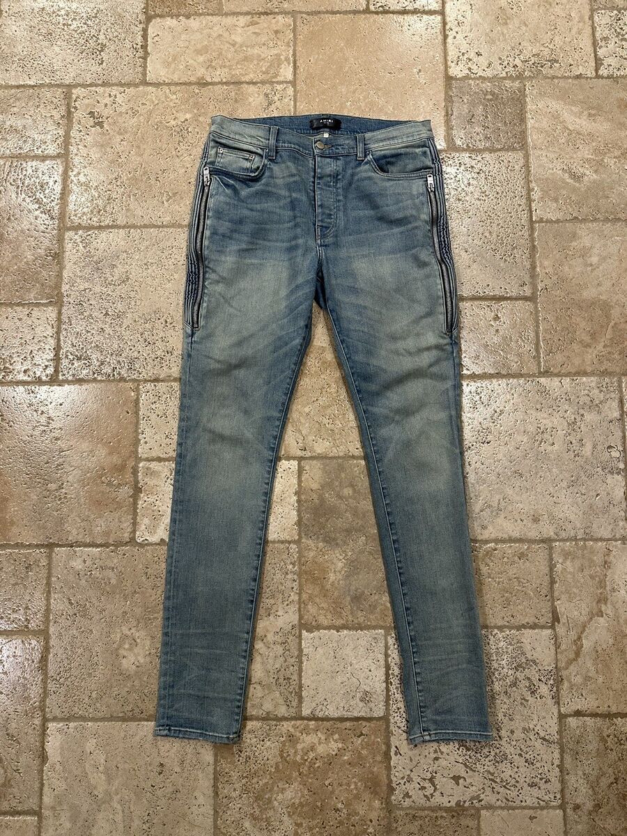 Amiri Half Track Zip Dust Indigo Denim Jeans | eBay Amiri Half Track Zip Dust Indigo Denim Jeans | eBay
