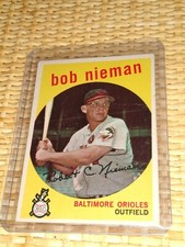 1959 Topps #375 Bob Nieman Baltimore Orioles original authentic