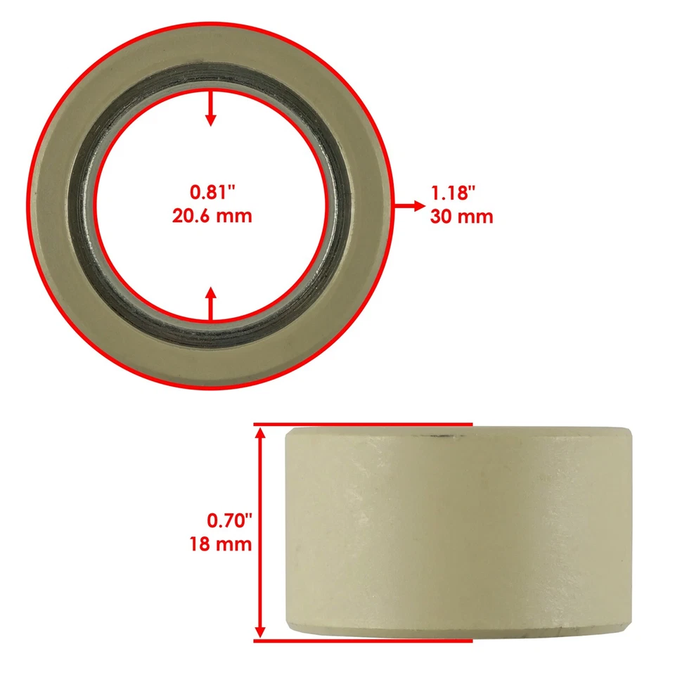 8x Pesas de rodillos de embrague con deslizadores para Suzuki Vinson 500 LTA500F 2002-2007 Foto 2 de 4