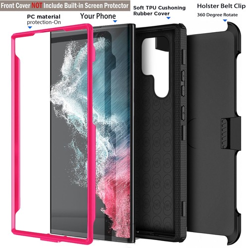 For Samsung Galaxy S22 Ultra S22+ Phone Case Shockproof Belt Clip Holster Cover - Picture 2 of 91