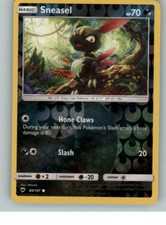 2017 pokemon Burning Shadows reverse holo Sneasel 85/147