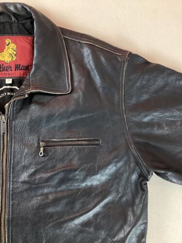 Vintage Leather Highwayman Jacket Motorcycle Jacket Size M - see size note - Picture 6 of 21