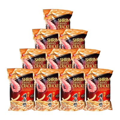 10x75g Nong Shim Shrimps Chips scharf Garnelen Cracker