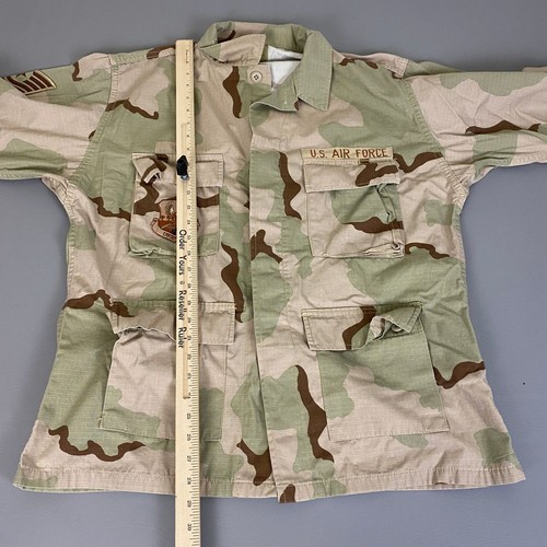 US Air Force Desert Camo Combat Jacket L Military Tactical DCU Uniform USCENTAF - Picture 12 of 15