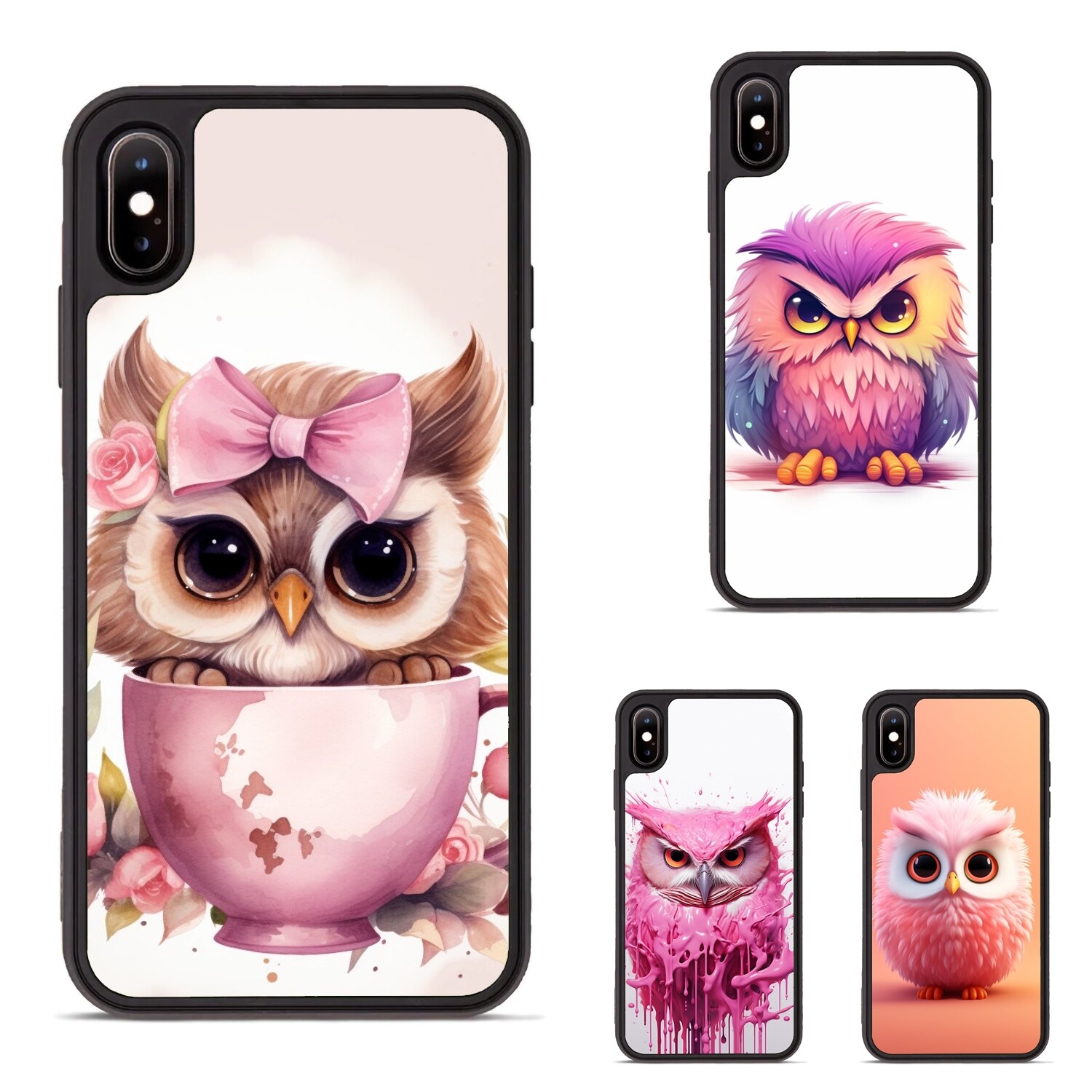 Cute fur Owl Super For iPhone XS XR 6 7 8 Plus SE 2nd 3rd Anti scratch Cover