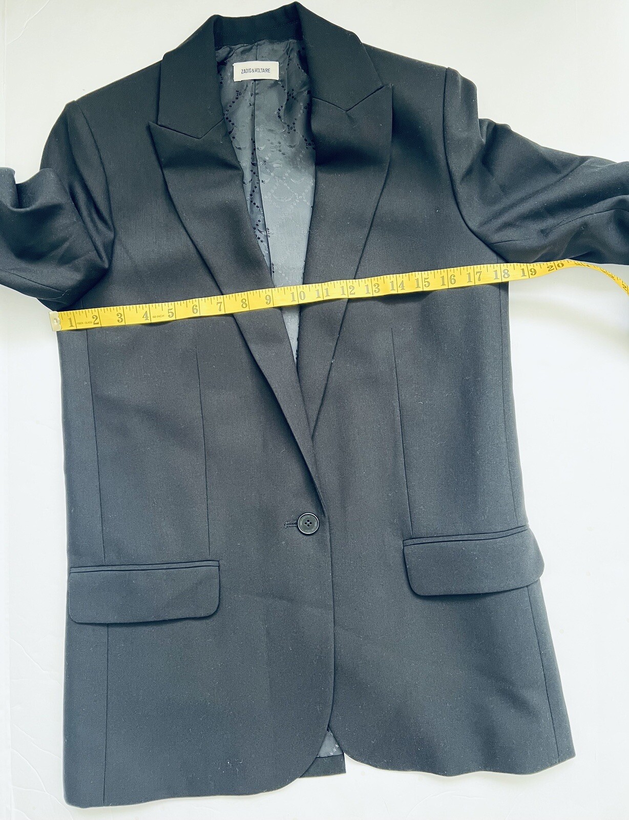 Zadig & Voltaire Viva Bus Eagle Jacket Size 38 S/M Black Embellished Blazer $578 image 6