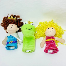 Set of 3 Finger Puppet Pappa Geppetto Frog Prince Princess Plush Toy