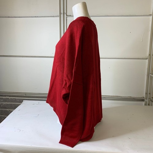 NY & CO Long Sleeve Drop Shoulder Boxy Sweater Women's Size XXL Red - Picture 4 of 6