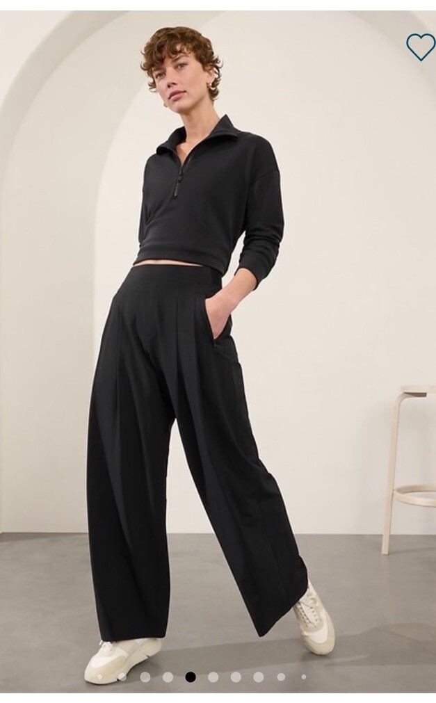 Athleta Brooklyn Heights Wide Leg Pant size 2T 2 Tall Black