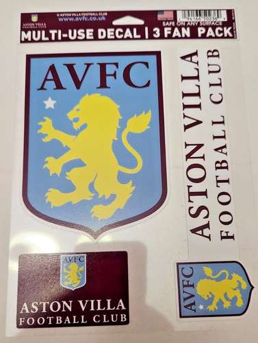 Aston Villa FC EPL Multi-Use Decal 3 Fan Pack