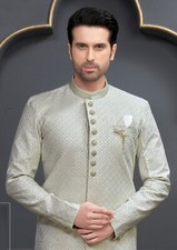 Indian Mens Wedding Bollywood Party Wear Traditional Semi Indo Western Dress