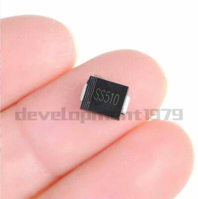 50pcs NEW SS510 SMC 5A/100V DO-214AB Chip Schottky Diodes Surface Mount
