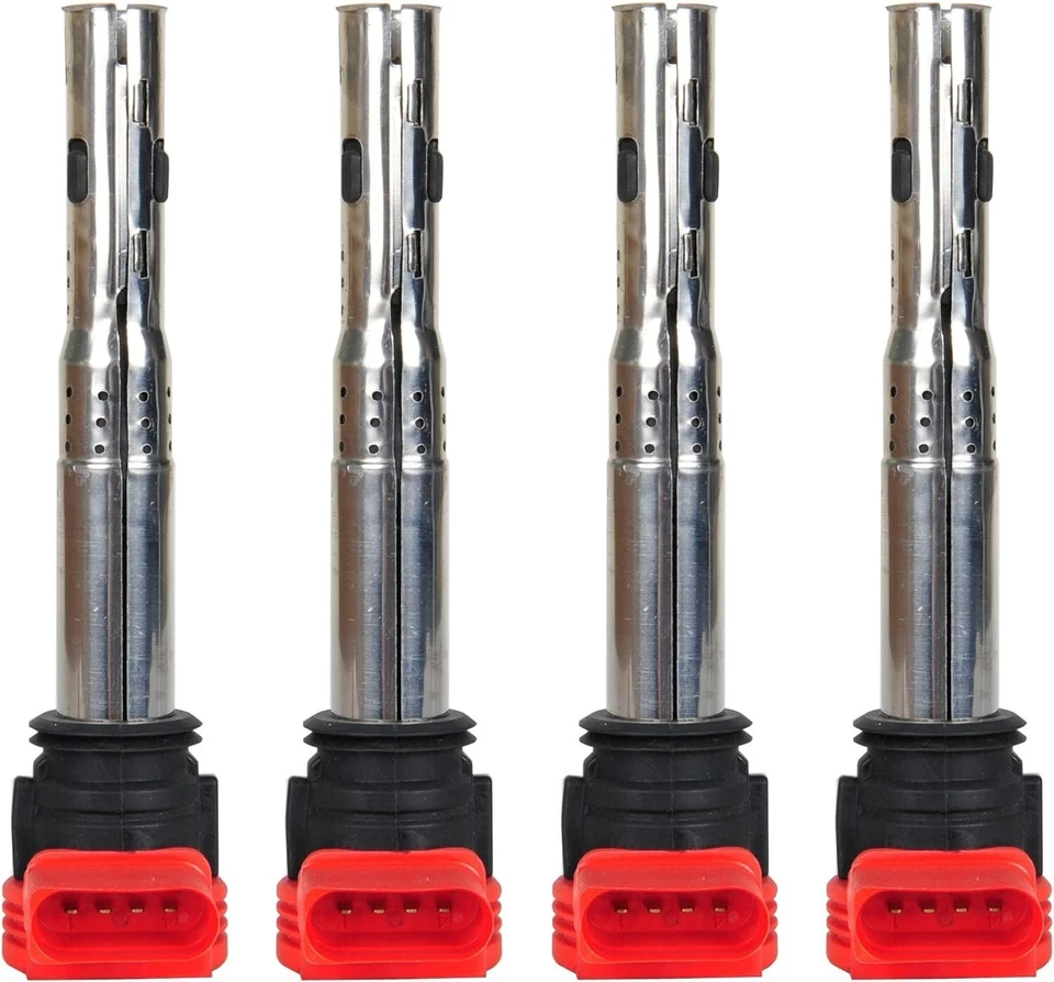 4x Bobina de encendido y bujía NGK para Audi A4 TT VW Golf Passat GTI 2.0L 2.0T Foto 2 de 4