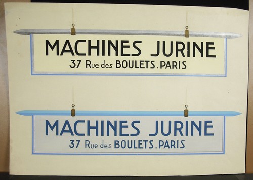 Original Design Sign Project Machine Jurine Printing 37 Rue Des Boulets