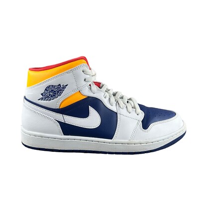 Basketball Shoes Air Jordan Mid Blue Yellow Women's Air Jordan