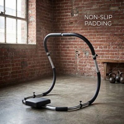 Ab Roller Sit Up Crunch Core Trainer mit gepolsterter Kopfstütze Fitness Training Gym