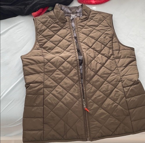 Banana Republic Camouflage Quilted Vest Size Medium Olive Color - Picture 2 of 8