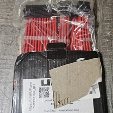 Red LinkUp 30cm PSU PC Power Extension Cable Metallic Sleeved Silicone Coated