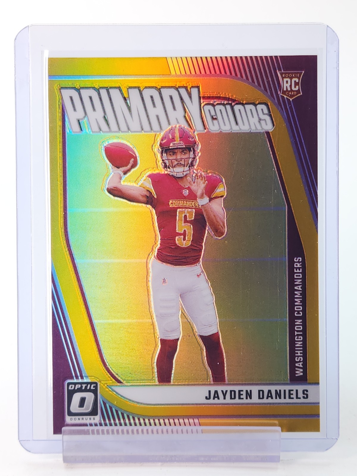 JAYDEN DANIELS 2024 DONRUSS OPTIC PRIMARY COLORS ROOKIE GOLD RC /10 Q4891