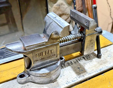 VINTAGE DUNLAP 3.5'' JAWS SWIVEL ANVIL BENCH VISE MADE IN USA CAST IRON