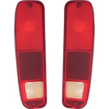 Set Of 2 Tail Light For 75-79 Ford F-150 Custom Lh Rh Clear Red Lens