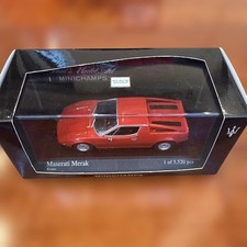 Minichamps 1/43 Maserati Merak 1974 Red Diecast Model Car New Vintage Box Damage