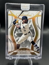 2025 Panini Flawless Jackson Chourio #7 Yellow Diamond RC 04/10 Brewers