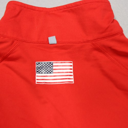 USA Team Shirt Donna Medium Nike Dri-FIT Element Mezza Zip Running Pullover Rosso - Foto 9 di 12