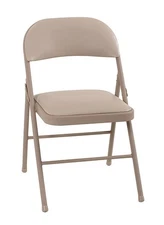 Cosco Antique Sand Vinyl Folding Chair (Pack of 4)