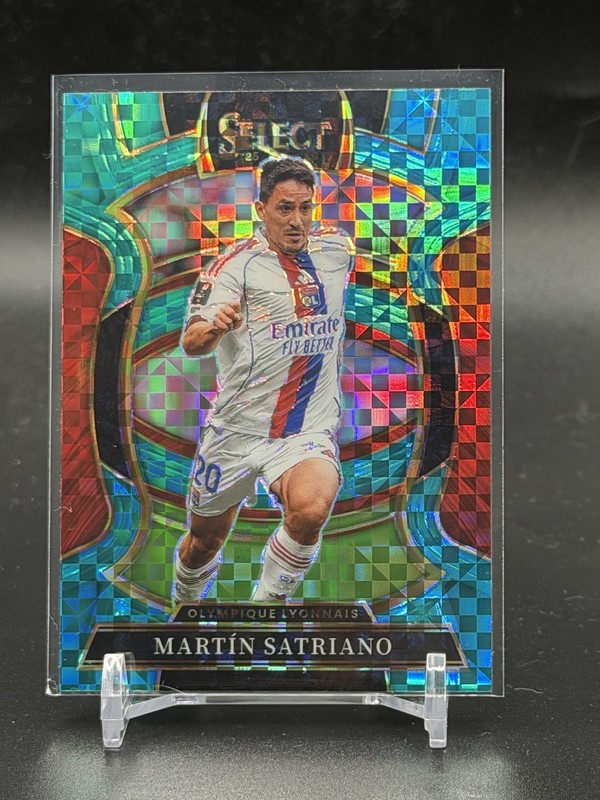 2025-26 Panini Select Ligue 1 #43 Martin Satriano Teal Checker