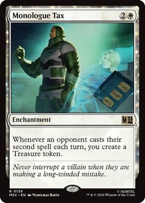 x1 Monologue Tax R MTG Commander: Marvel Super Heroes M/NM, English