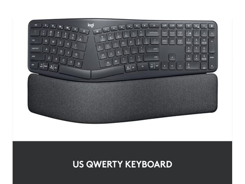Logitech ERGO K860 Wireless Keyboard - Black - Picture 8 of 12